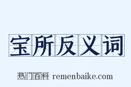 宝所反义词是什么意思的图片